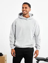 AUSSIE VIBE CLOTHING #4415 Oversized Hoodie Grey Marl